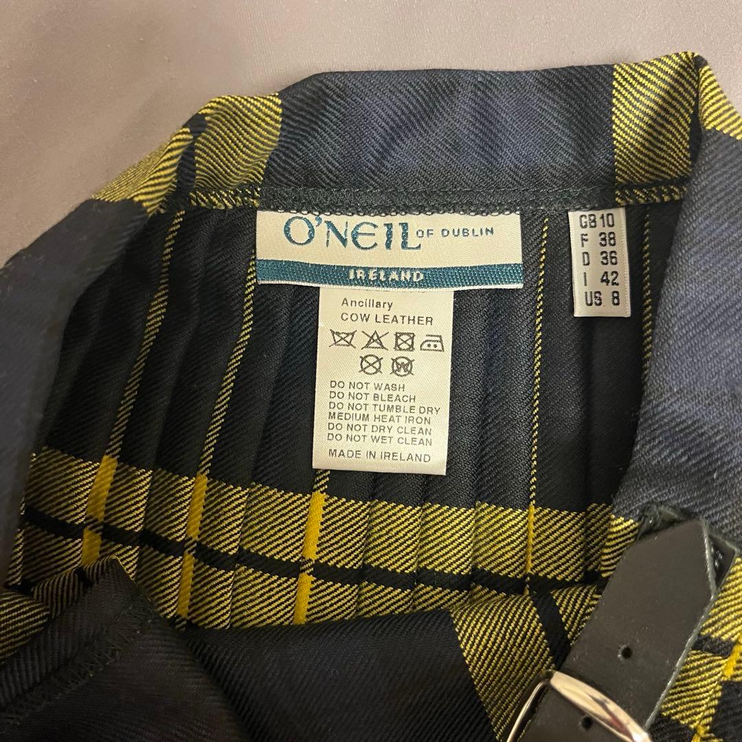 O'NEIL OF DUBLIN タータンチェック アコーディオンキルトスカート