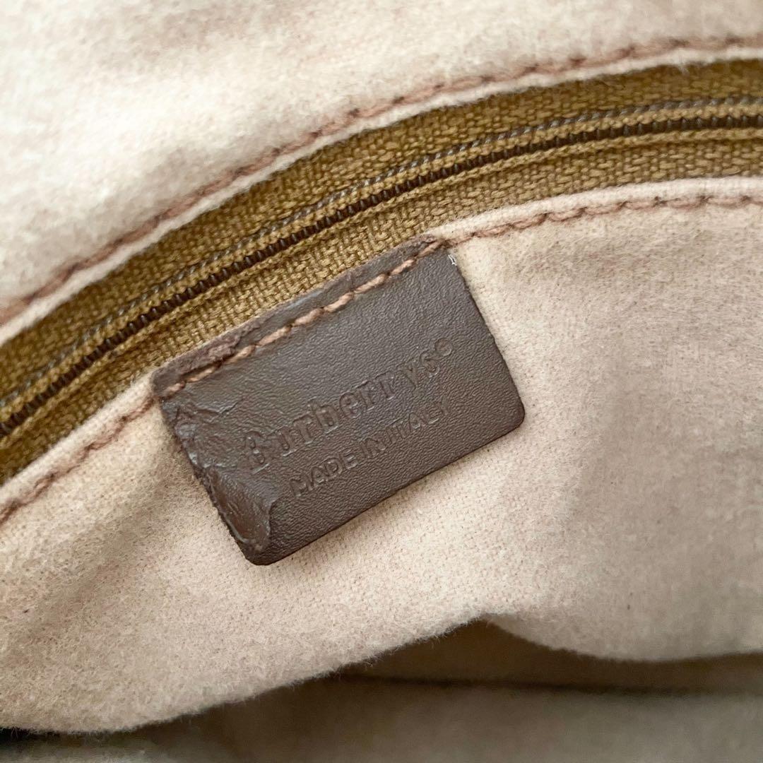 バーバリー ノバチェック ミニボストンバッグ レザー シャドーホース　PVC