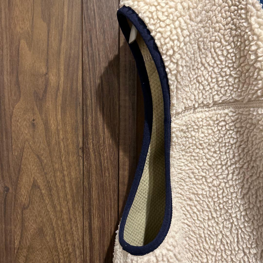 タナボタ様用patagonia レトロXベスト アイボリー/ネイビー　サイズM