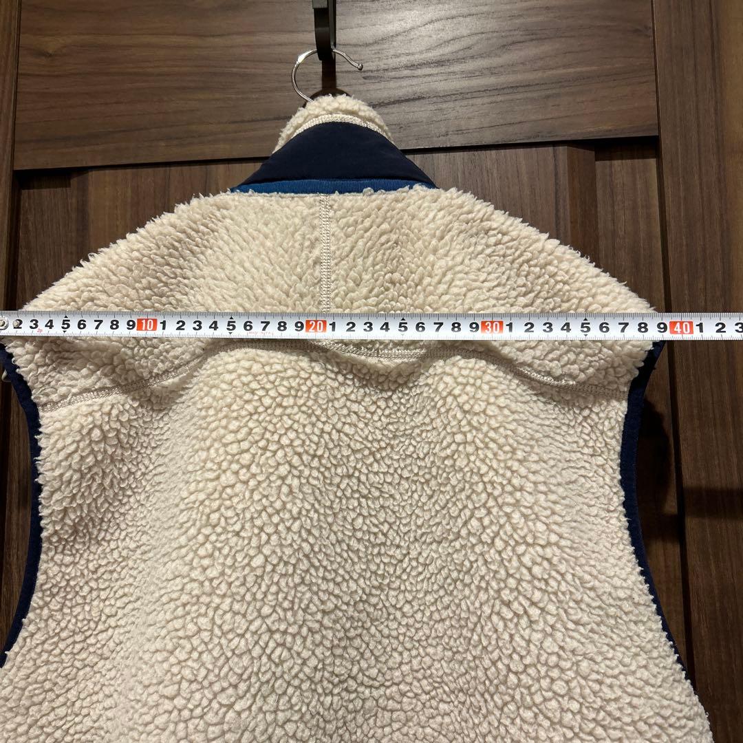 タナボタ様用patagonia レトロXベスト アイボリー/ネイビー　サイズM