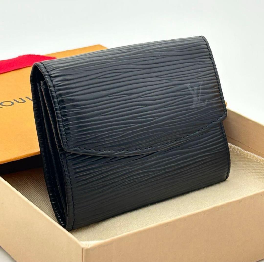 【極美品】ルイヴィトン エピ ケース ポルトモネサーンプル 黒 男女兼用