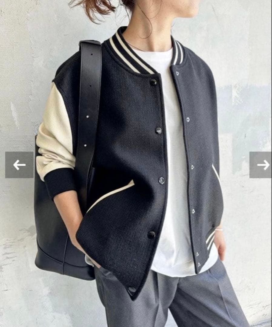 極美品☆スピックアンドスパン　スタンダード　スタジャン　ブラック　38