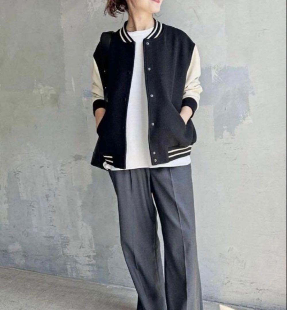 極美品☆スピックアンドスパン　スタンダード　スタジャン　ブラック　38