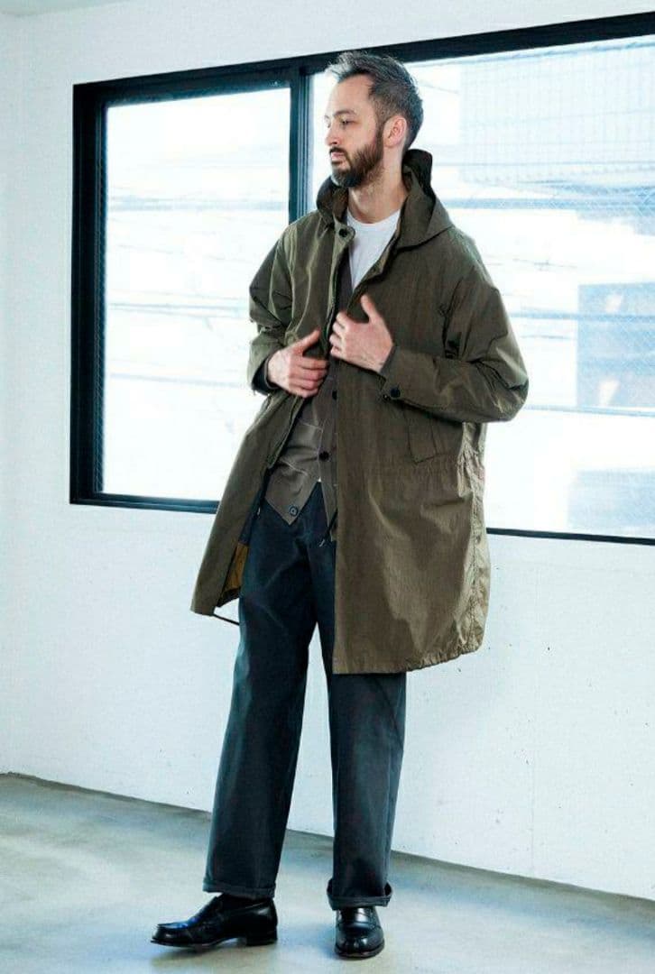 【別注】STILL BY HANDフード付きM65コート46ネイビー