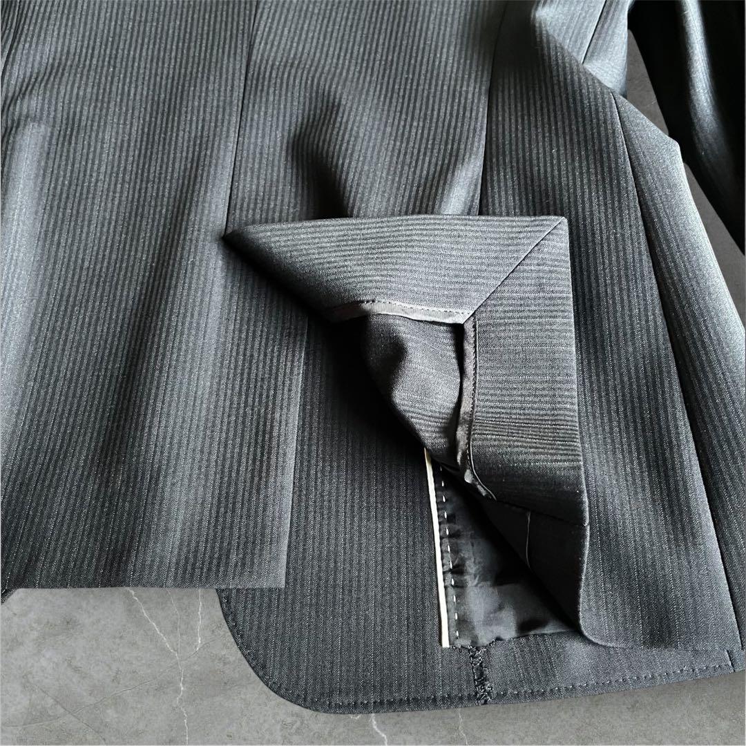 ☆美品☆ icb レディース　パンツスーツ　ストレッチ　１つボタン　ストライプ