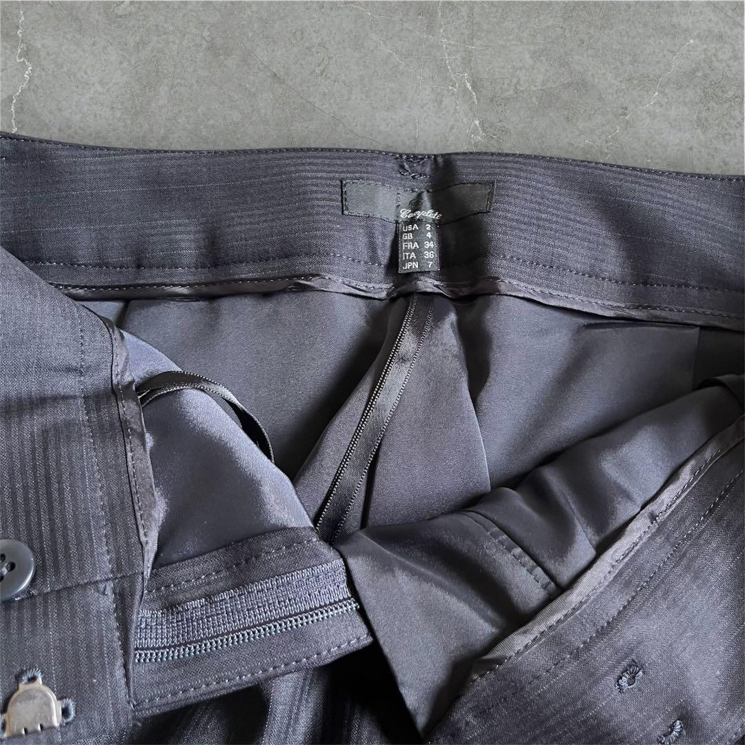 ☆美品☆ icb レディース　パンツスーツ　ストレッチ　１つボタン　ストライプ