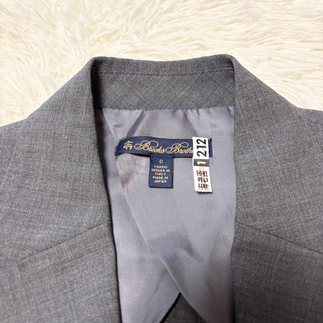 現行タグ ブルックスブラザーズ スーツ セットアップ 0サイズ グレー 高級生地
