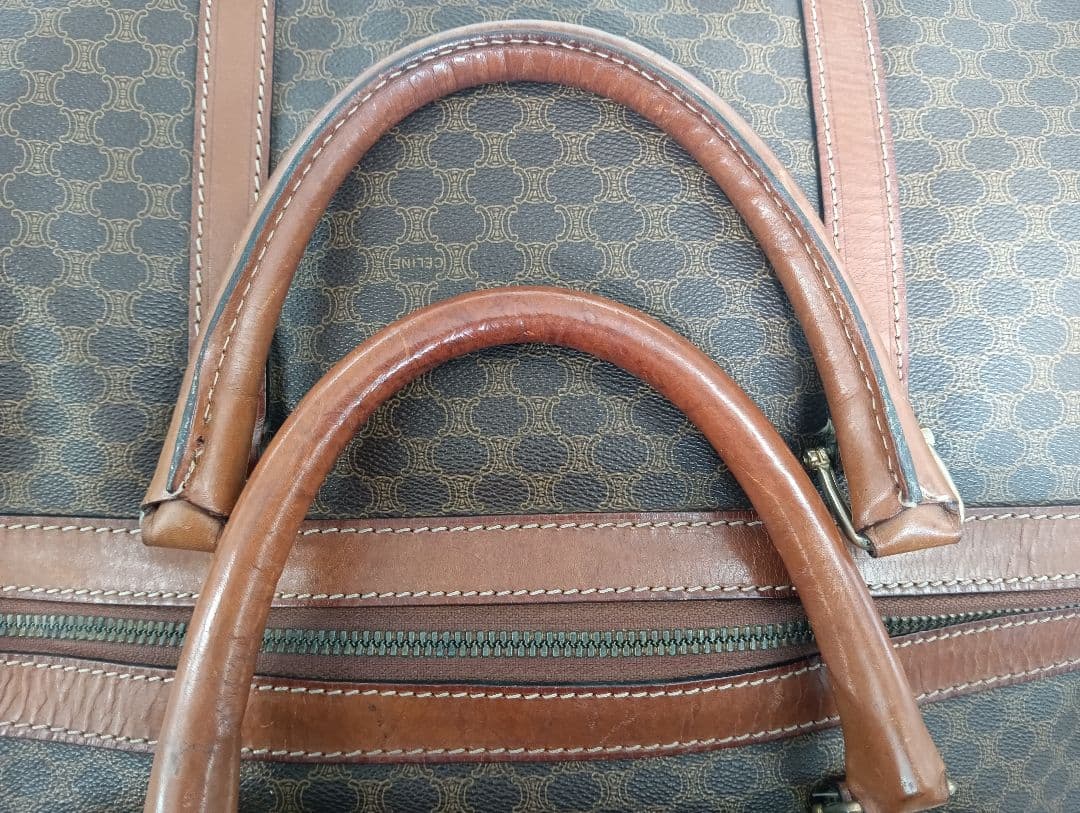 APL05 セリーヌ マカダム ボストンバッグ ゴールド金具 トリオンフ