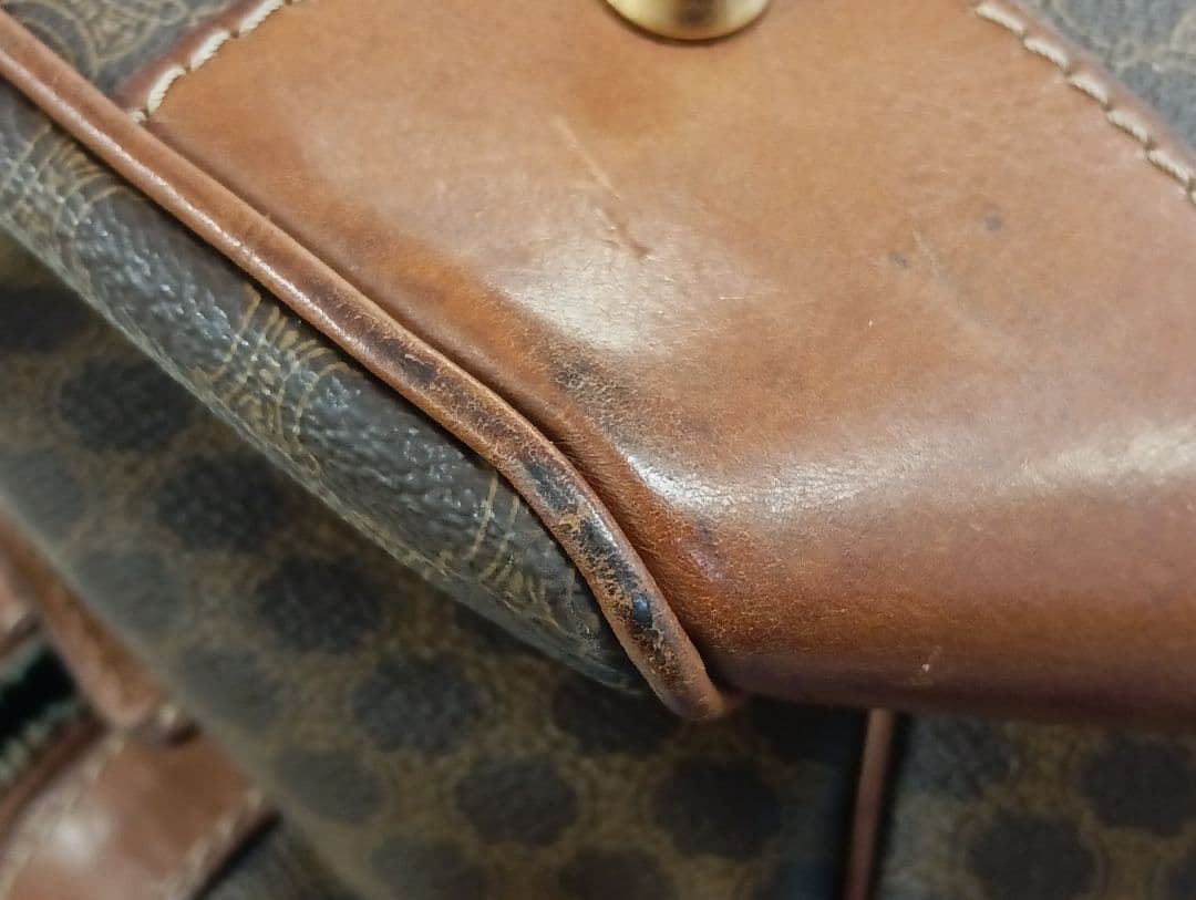 APL05 セリーヌ マカダム ボストンバッグ ゴールド金具 トリオンフ