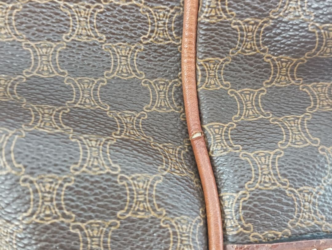 APL05 セリーヌ マカダム ボストンバッグ ゴールド金具 トリオンフ