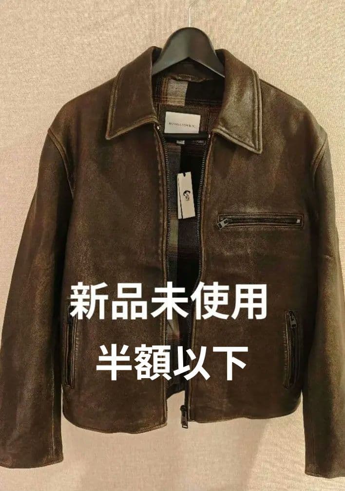 w*j様 【新品未使用】BANANA REPUBLIC レザー ジャケット L