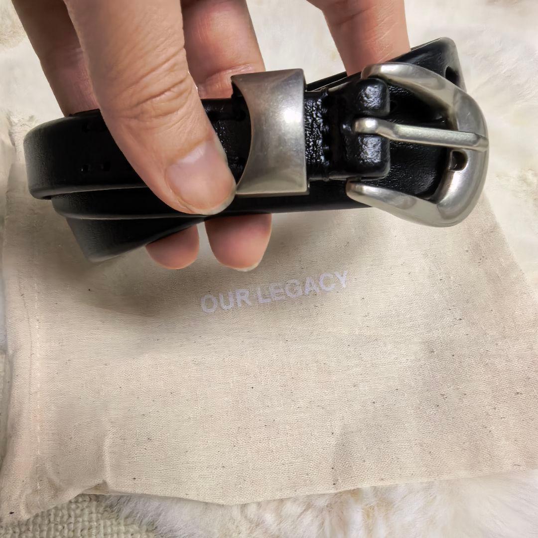 OUR LEGACY ブラックレザーベルト男女兼用のです サイズ80#
