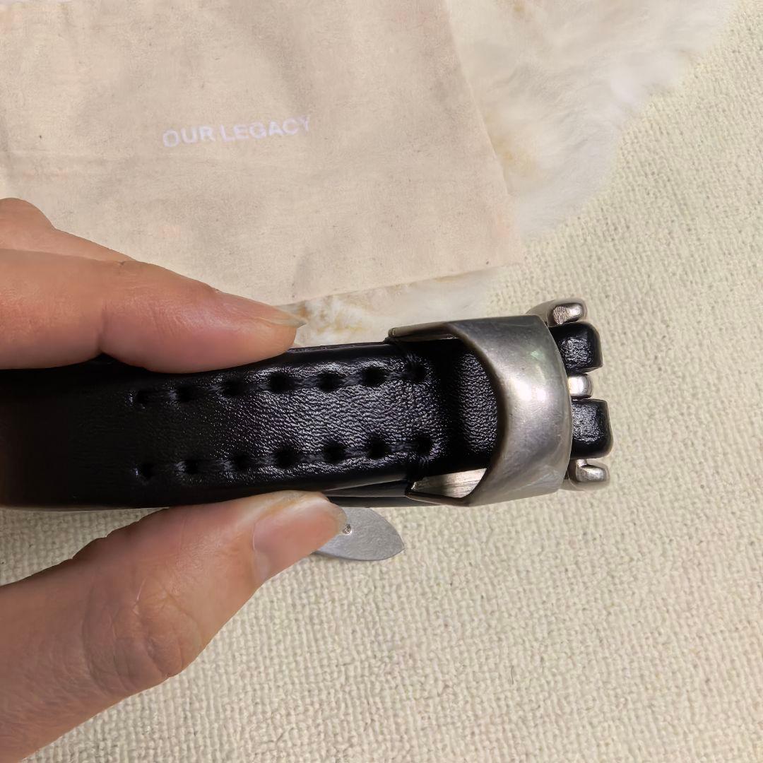 OUR LEGACY ブラックレザーベルト男女兼用のです サイズ80#