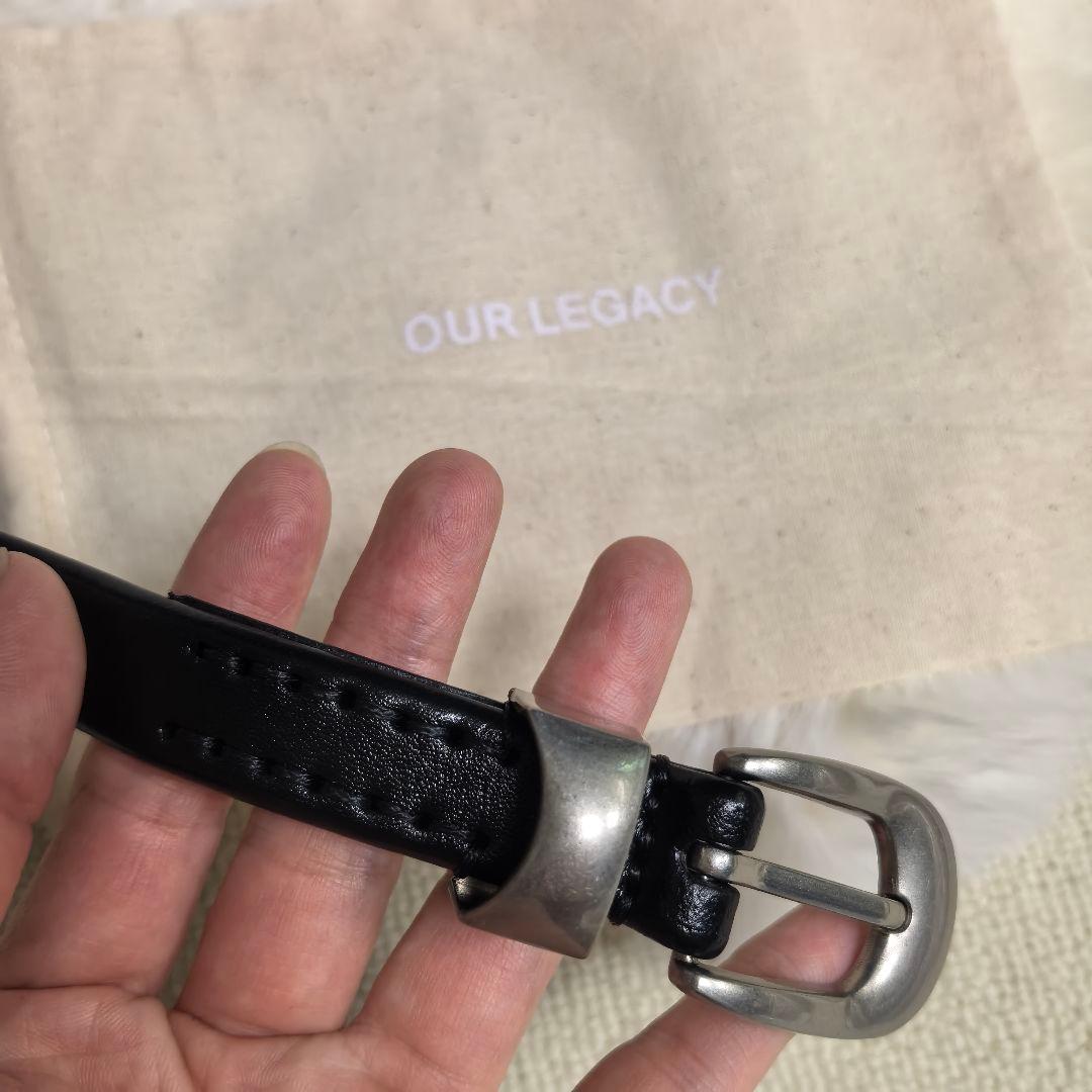 OUR LEGACY ブラックレザーベルト男女兼用のです サイズ80#
