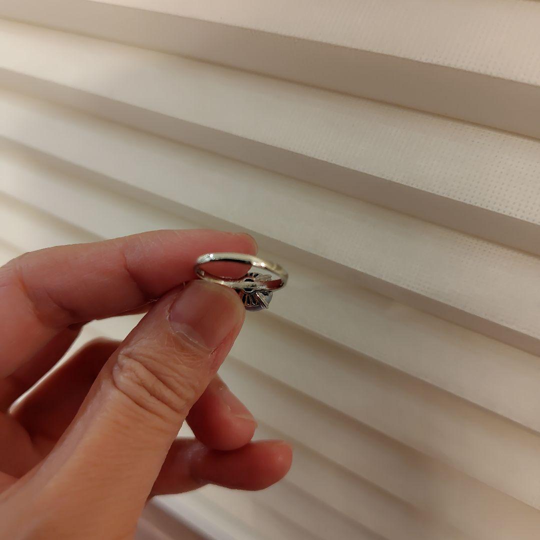 【気品漂う】K14WG グレーパール リング（8号〜9号相当）