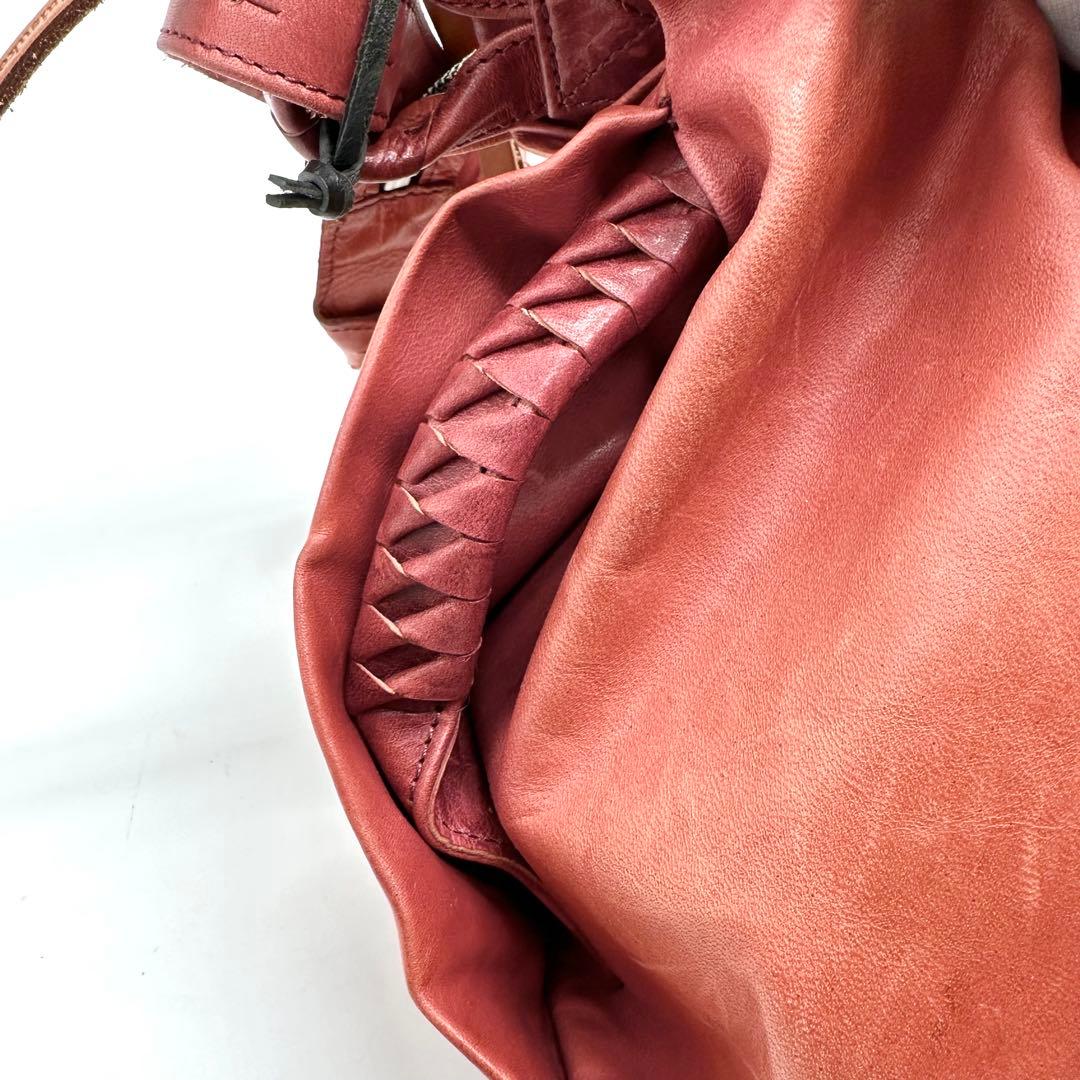 コーネリアンタウラス ショルダーバッグ G金具 レザー バーガンディ