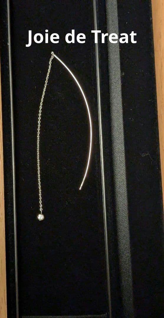 Joie de Treat 　‘ノート’ダイヤモンドスレッドスルーピアス　片耳用