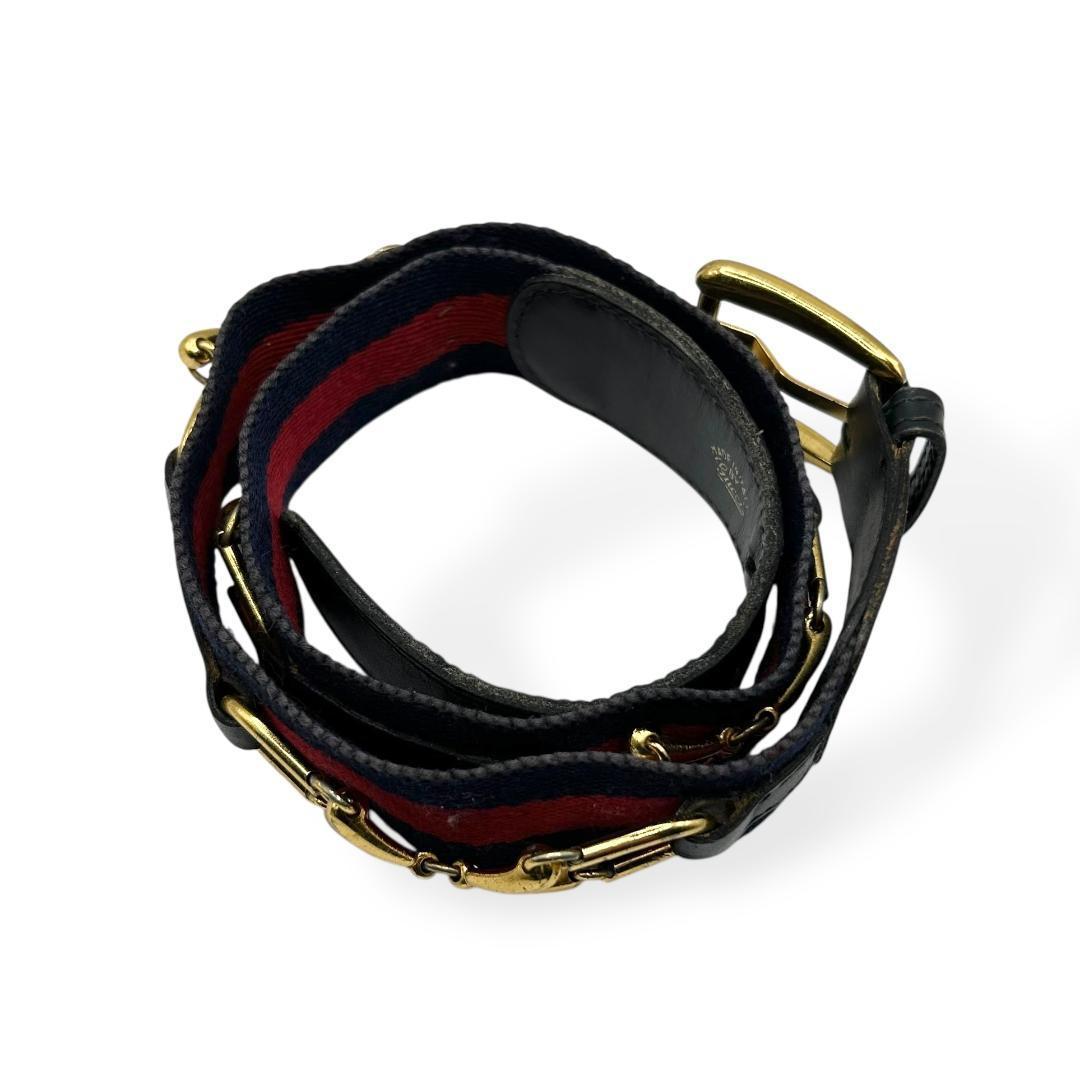 希少✨ GUCCI　グッチ　ベルト　シェリーライン　ホースビット