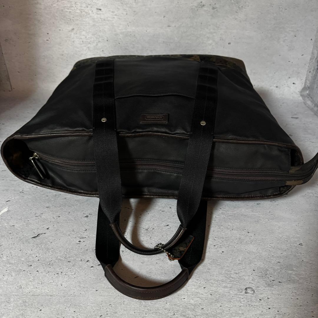 COACH トートバッグ　迷彩カモ　ウィークエンド