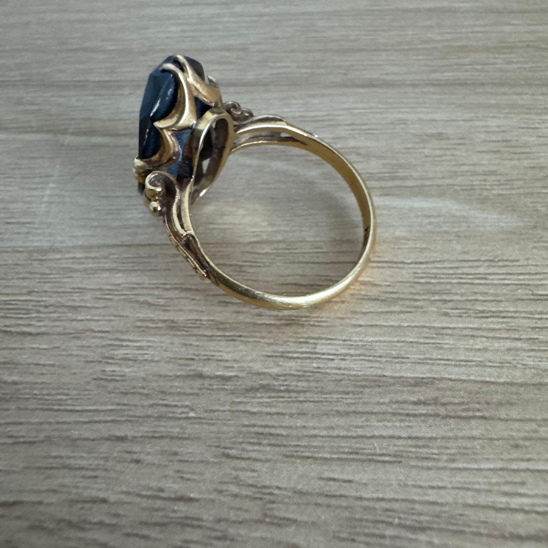 k18 ヘマタイト　リング　ヴィンテージ