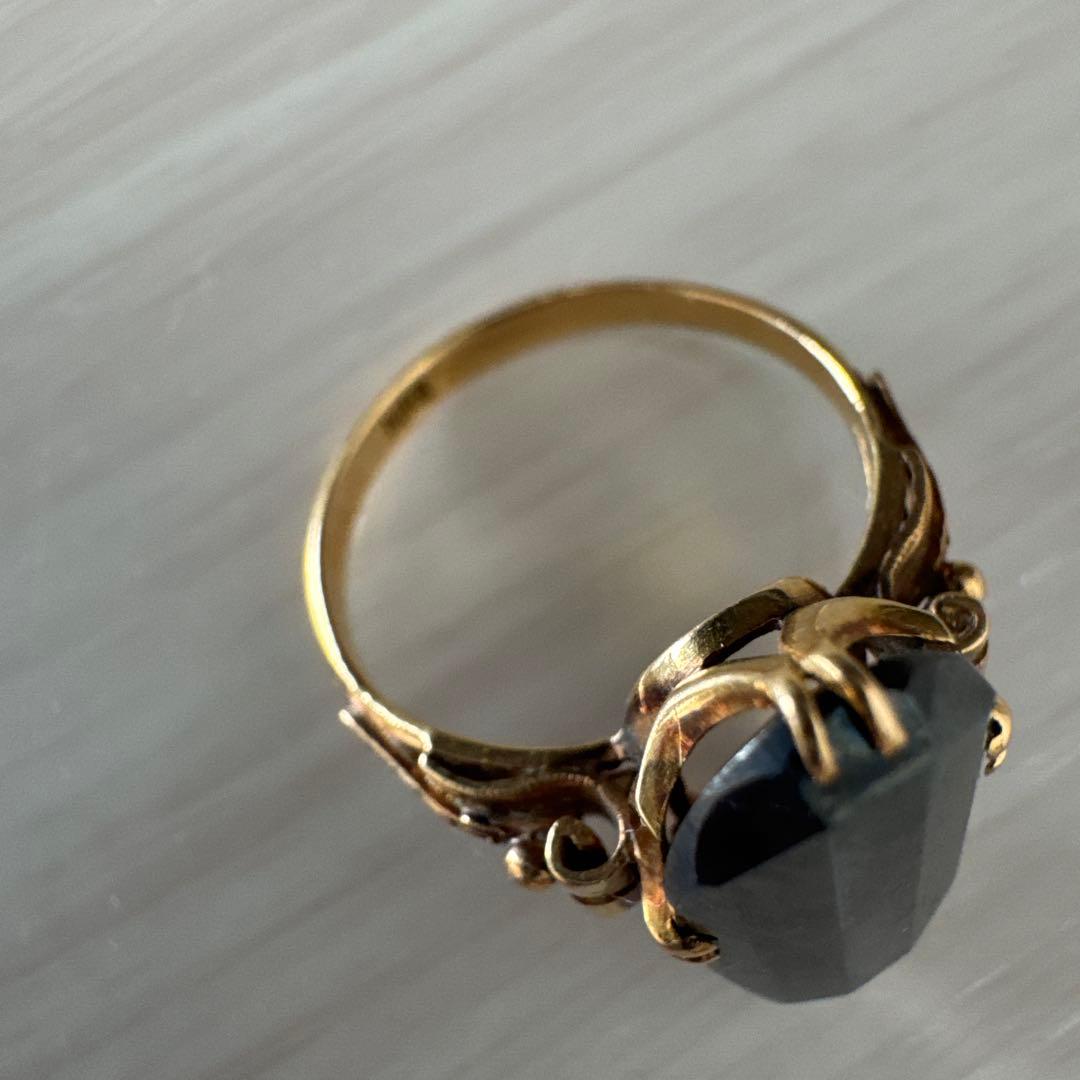 k18 ヘマタイト　リング　ヴィンテージ