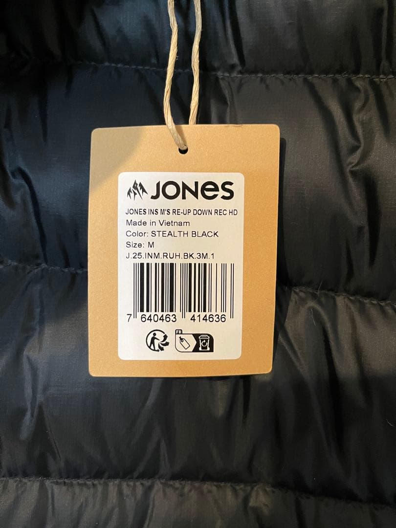JONES ブラック ダウンジャケット M ジョーンズ スノーボード