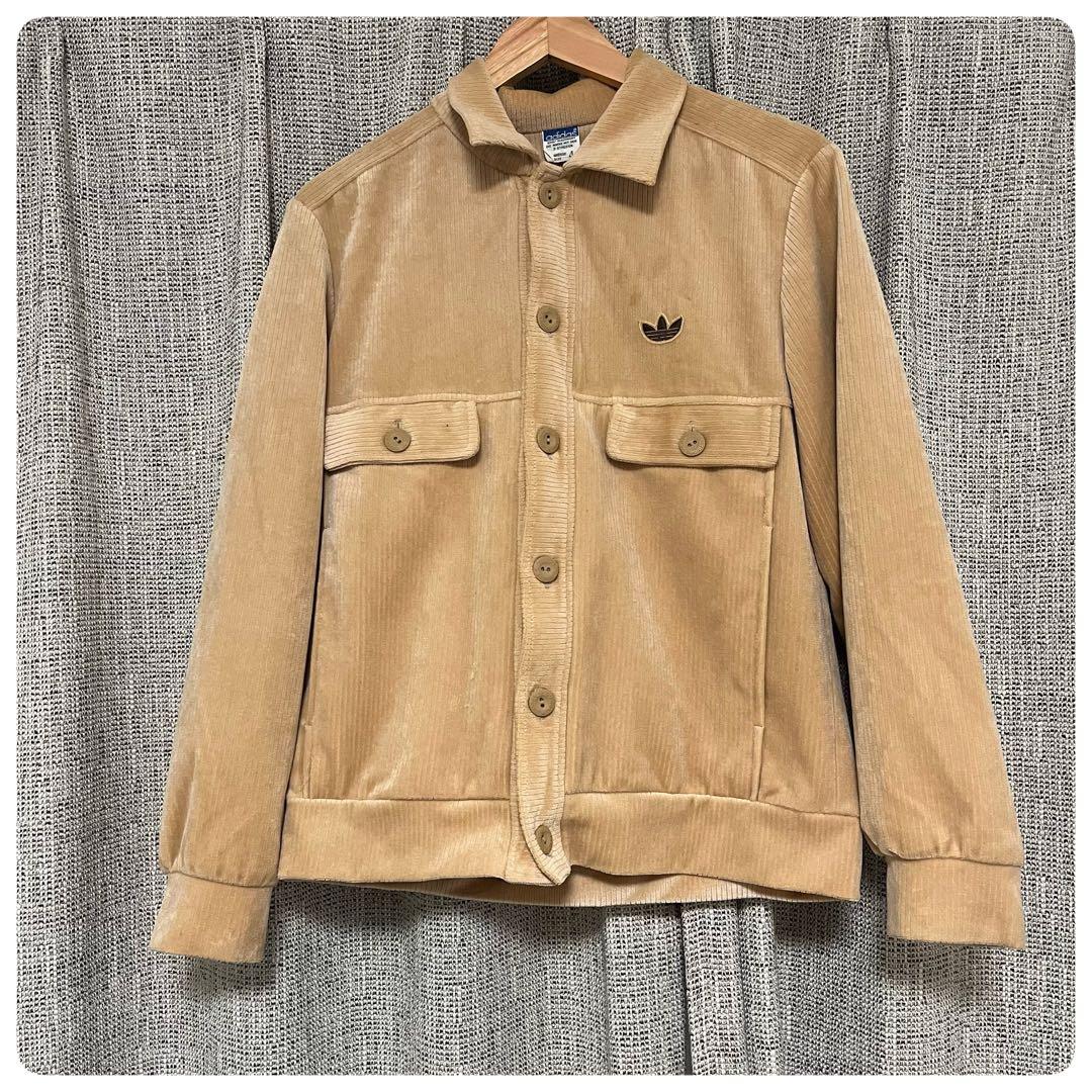 70s adidas 西ドイツ製 コーデュロイジャケット ベージュ ヴィンテージ