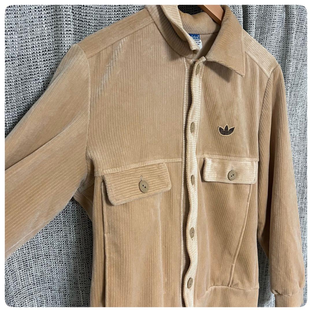 70s adidas 西ドイツ製 コーデュロイジャケット ベージュ ヴィンテージ