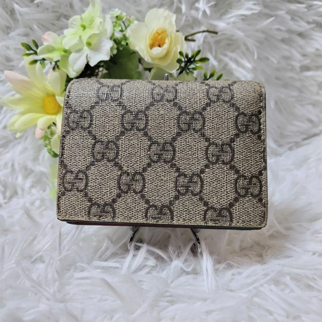 美品✨グッチ◇チェリースプリーム二つ折り財布　ゴールド金具インターロッキング