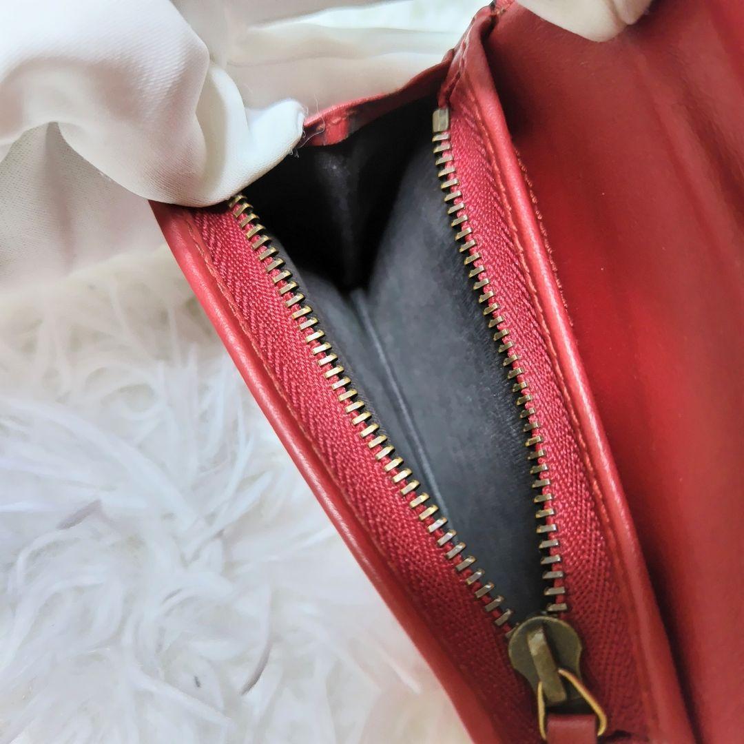 美品✨グッチ◇チェリースプリーム二つ折り財布　ゴールド金具インターロッキング