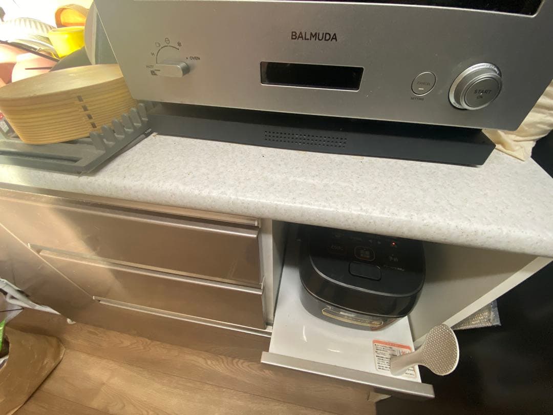 【引越し前特価】キッチンカップボード炊飯器引き出し付き