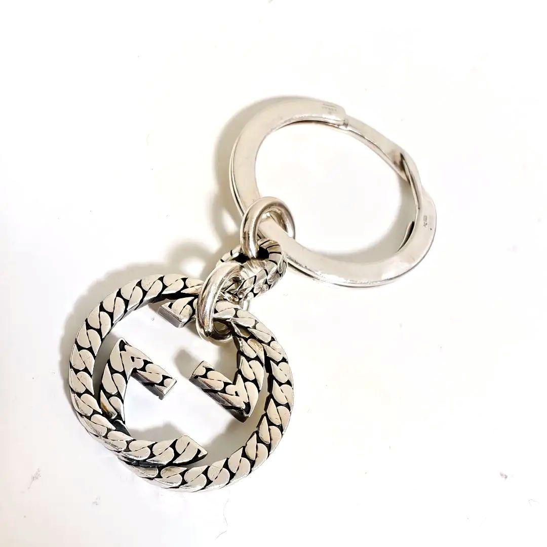 GUCCI インターロッキングGG キーホルダー シルバー925 グッチ