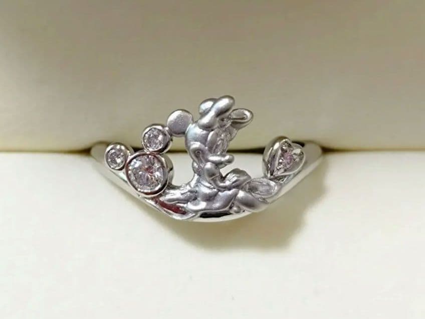 ケイウノ k.uno ミッキー ＆ ミニー ダイヤ モンド ピンクダイヤ リング