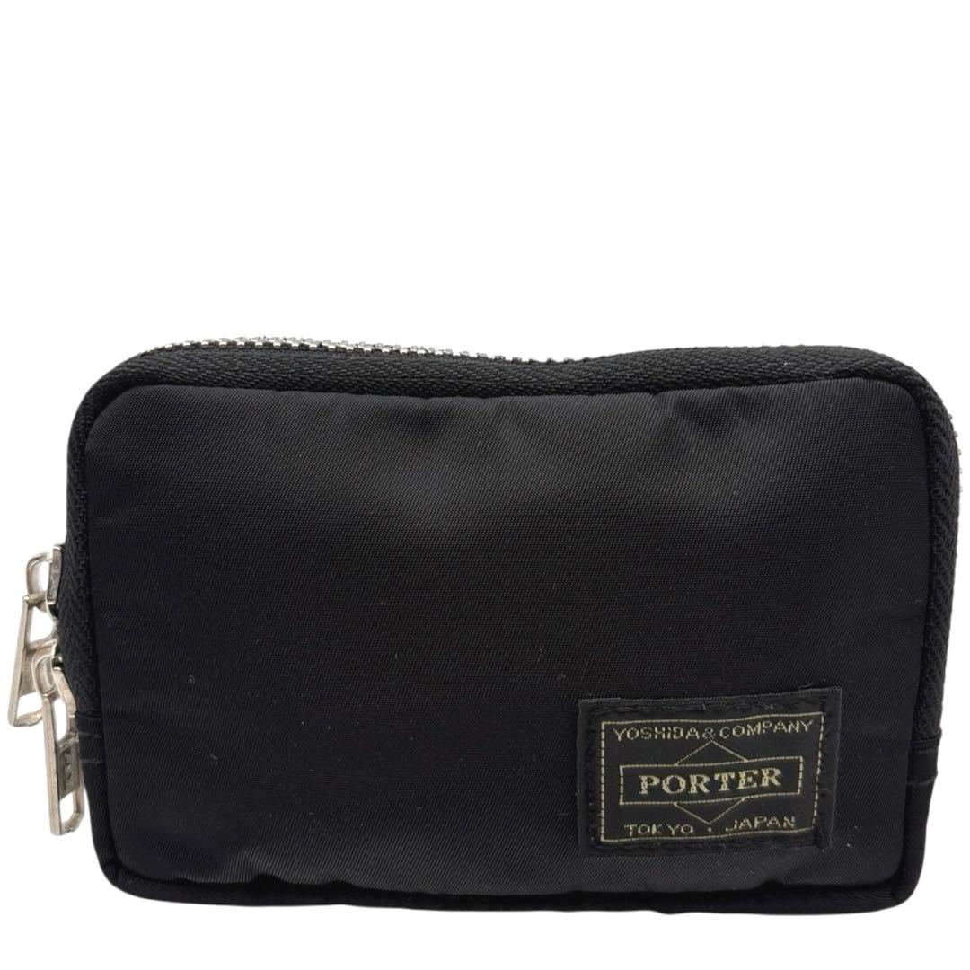 美品◎ ポーター タンカー ケース 小銭入れ カードケース ナイロン 黒