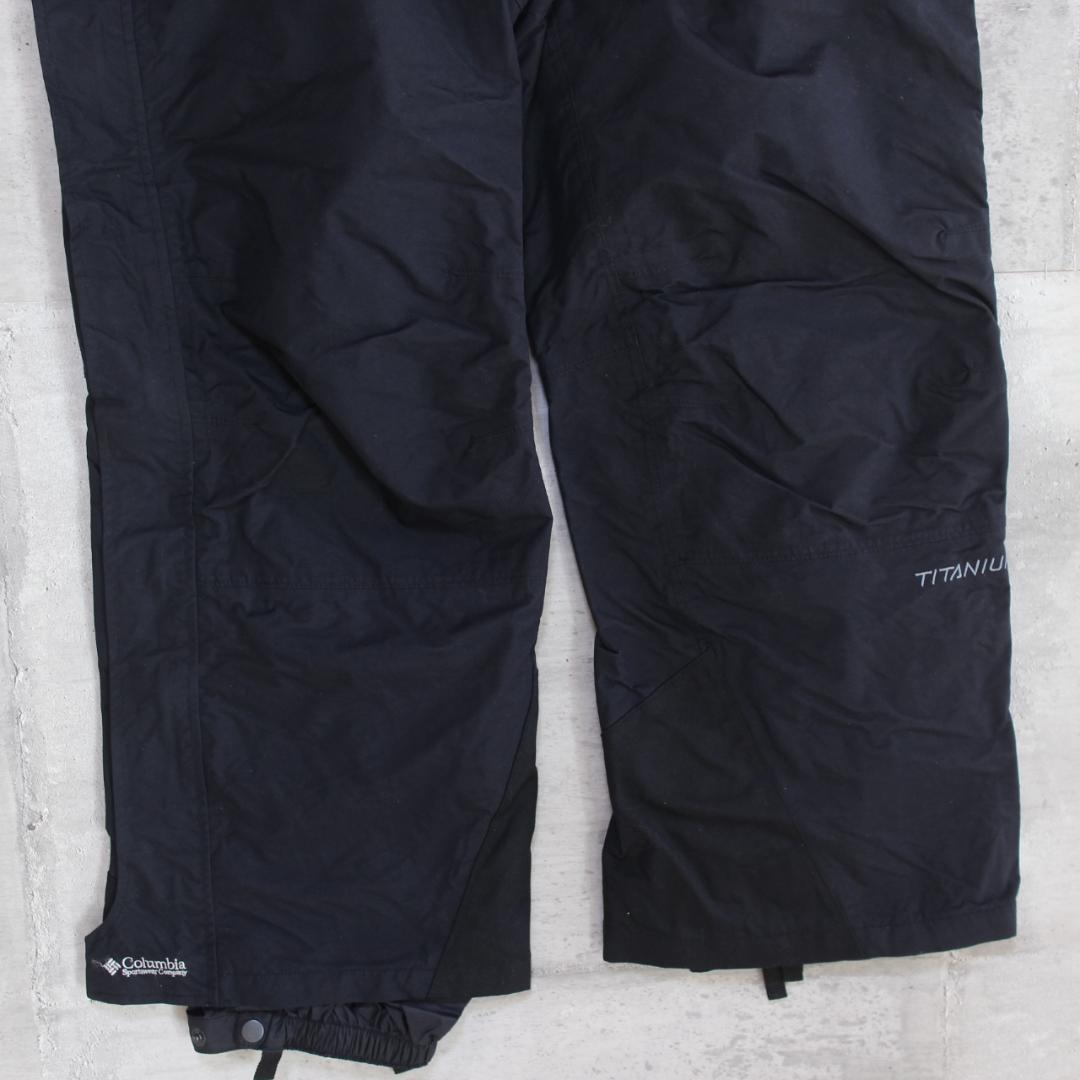 【超美品 超高機能】サスペンダー付 チタニウム【XL】コロンビア スノーパンツ