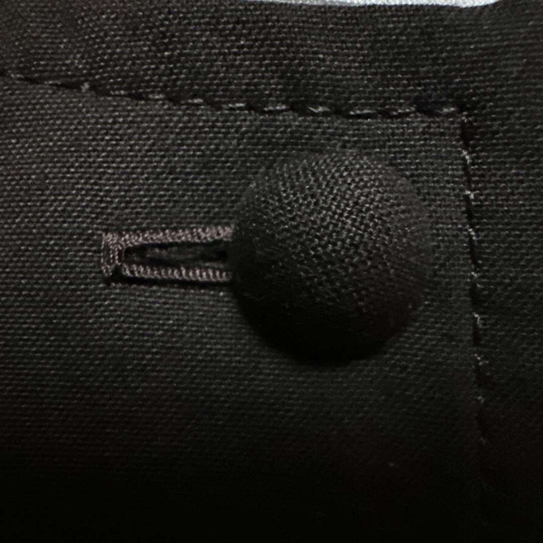 【ルネ】くるみボタン　ストレッチ　フレアワンピース　チャコールグレー