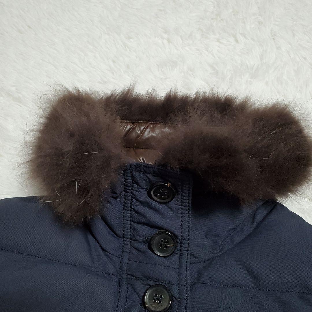 希少✨デュベティカ　ロングダウンコート　ラクーンファー　ロゴボタン　なみあみ様