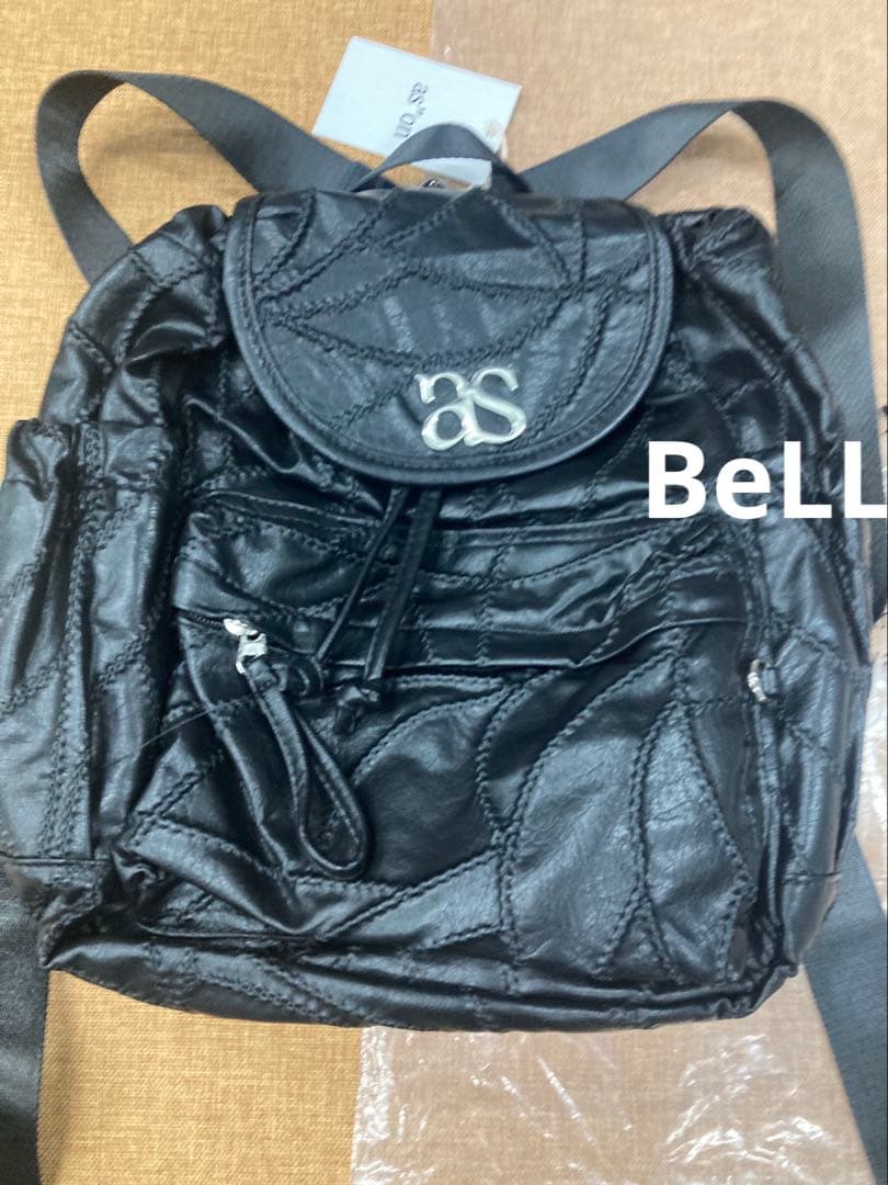 ASON アズオン 韓国 BACKPACK レザーブラック リュック