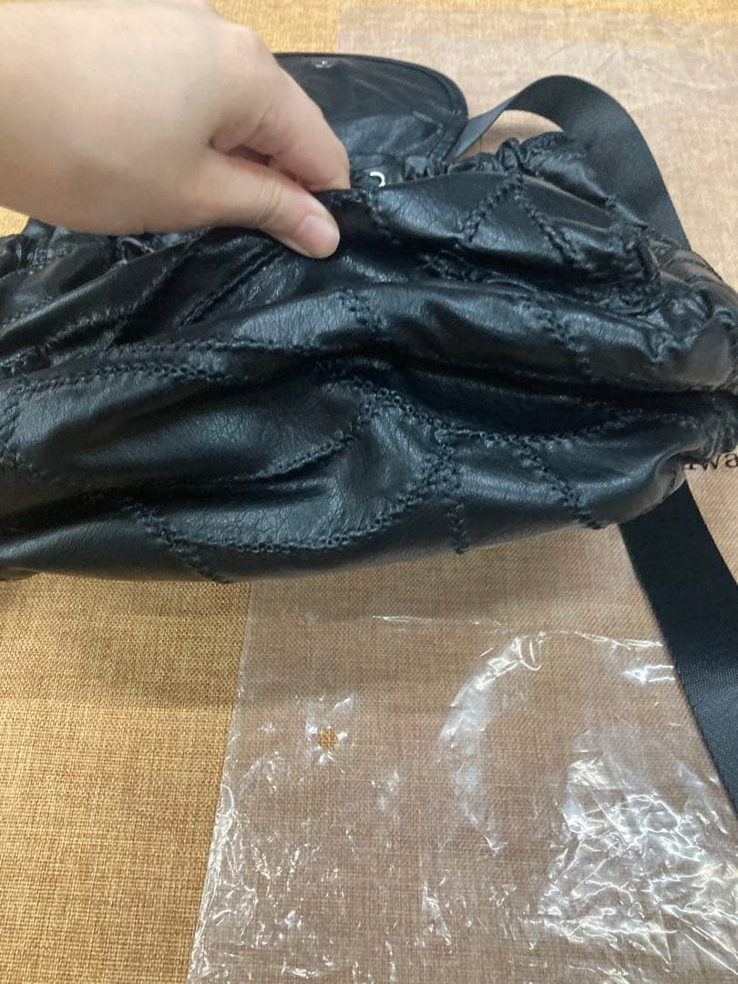 ASON アズオン 韓国 BACKPACK レザーブラック リュック