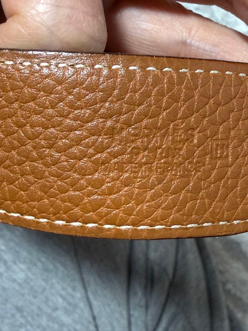 HERMES レザーベルト H型バックル サイズ80