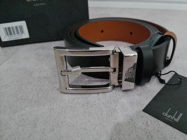 新品 未使用品 dunhill ダンヒル ベルト ブラック レザー 箱付き