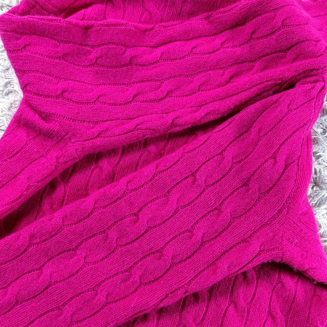 LG ポロラルフローレン 洗える カシミヤ 現行QR ポニーロゴ ケーブルニット