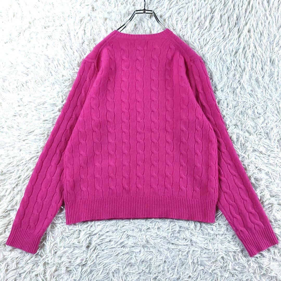 LG ポロラルフローレン 洗える カシミヤ 現行QR ポニーロゴ ケーブルニット