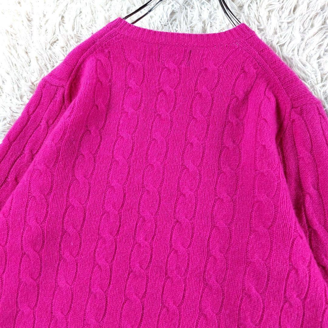 LG ポロラルフローレン 洗える カシミヤ 現行QR ポニーロゴ ケーブルニット