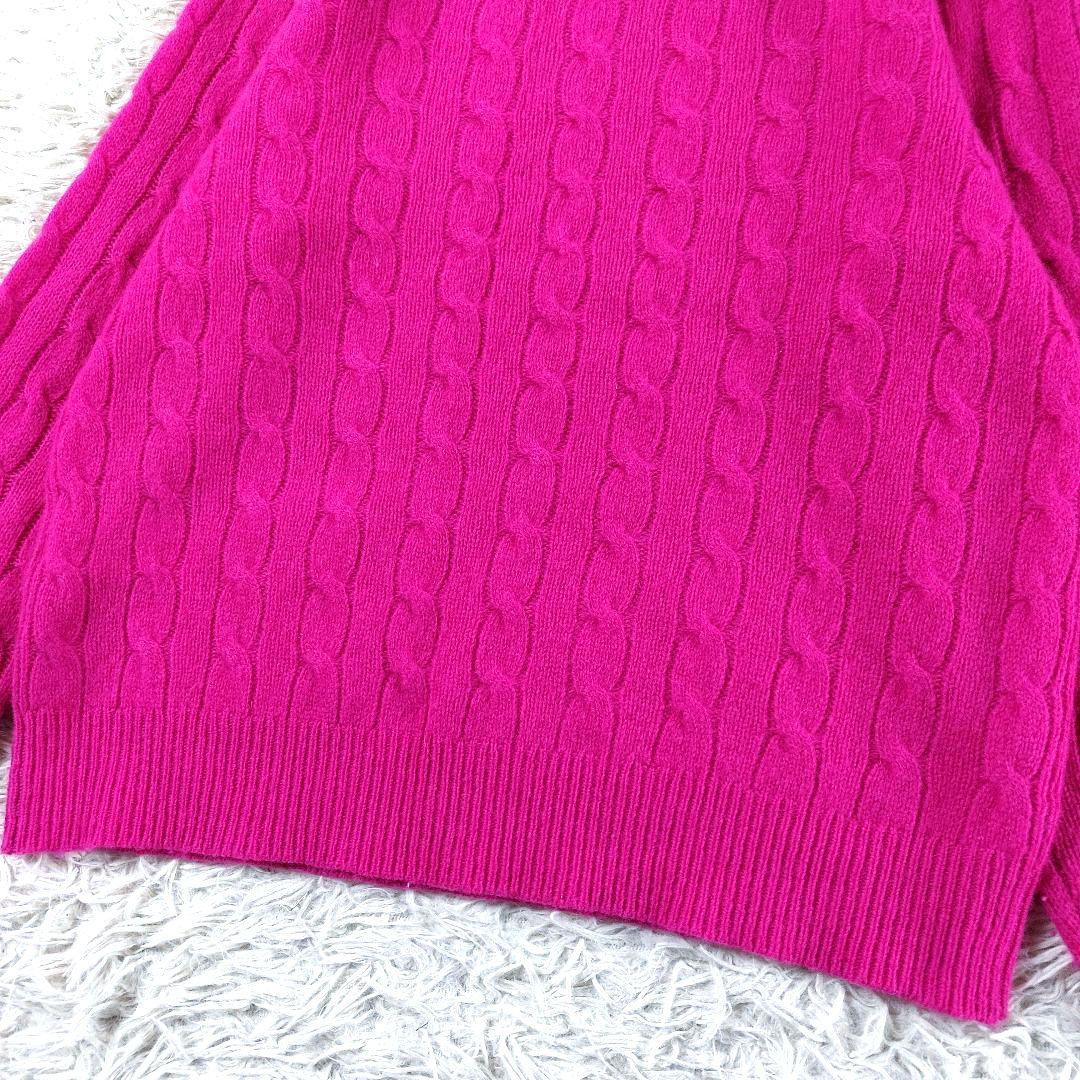 LG ポロラルフローレン 洗える カシミヤ 現行QR ポニーロゴ ケーブルニット