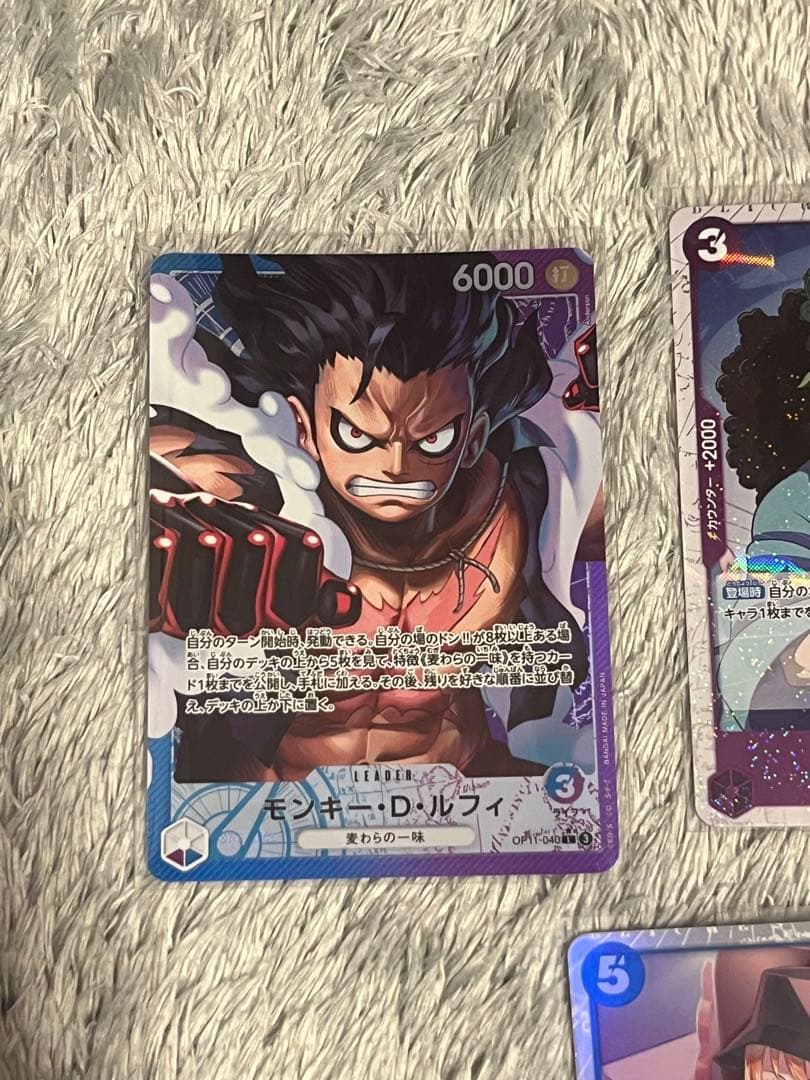 ONE PIECE ルフィ青紫　構築済みデッキ　美品　⭐︎パラレル有り⭐︎