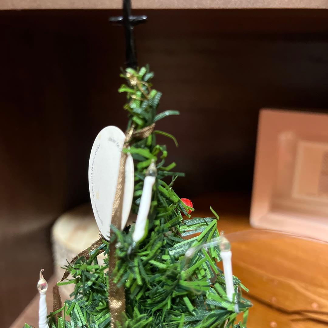 オカベマキコ　クリスマスツリー　ガラス　フクロウモチーフ付き