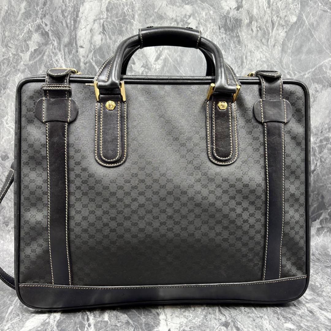 ✨美品✨GUCCI GG 2way ボストンバッグ ショルダー レザー ブラック