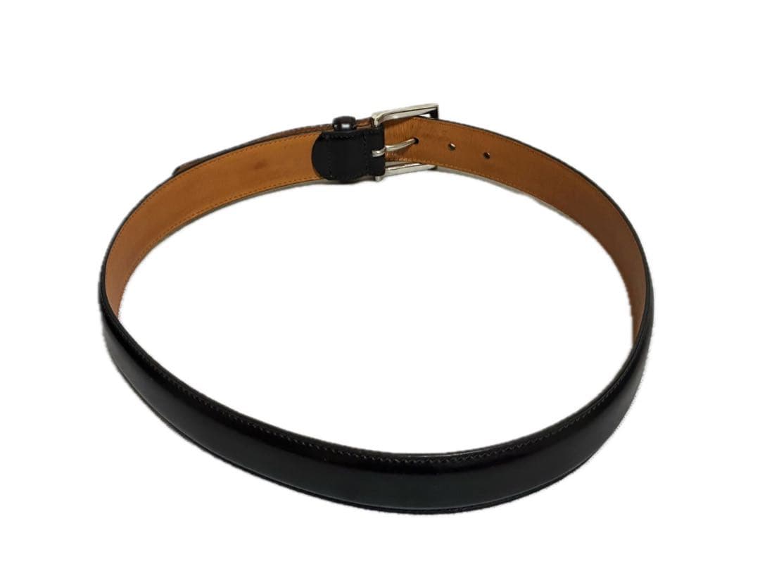 【美品】ユナイテッドアローズ　レザーベルト シェルコードバン　高級　ブラック