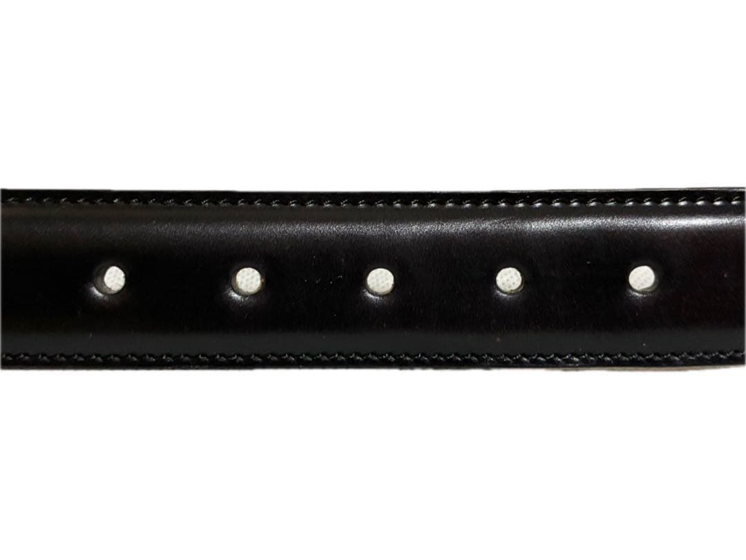 【美品】ユナイテッドアローズ　レザーベルト シェルコードバン　高級　ブラック